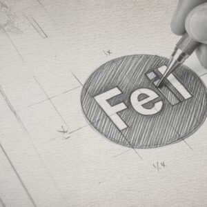 Feil logo sketch process