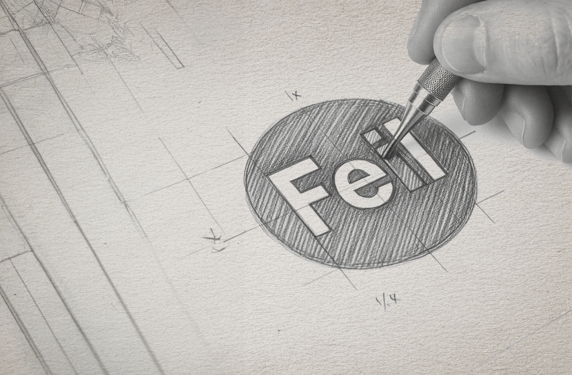 Feil logo sketch process