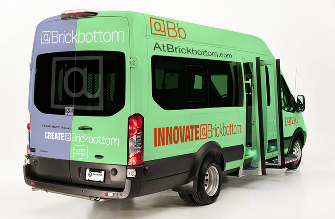 @Brickbottom branded shuttle
